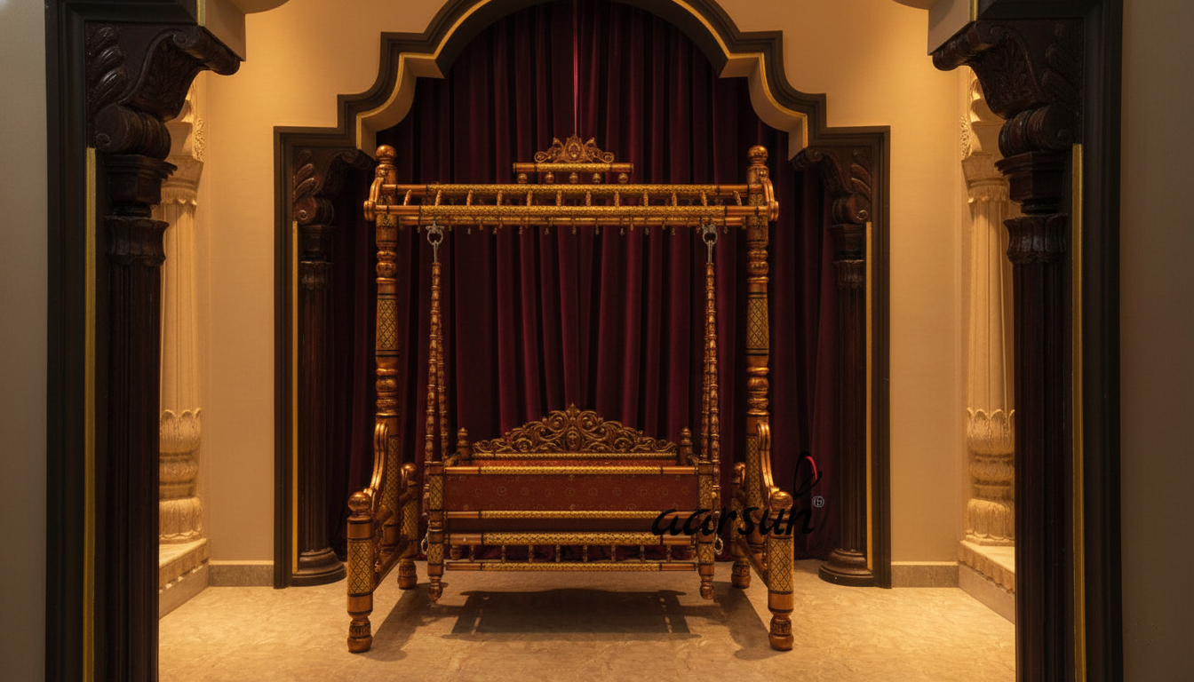 Maharani Inspired Elegant Wooden Jhoola